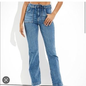 American eagle high waist flare jeans stretch